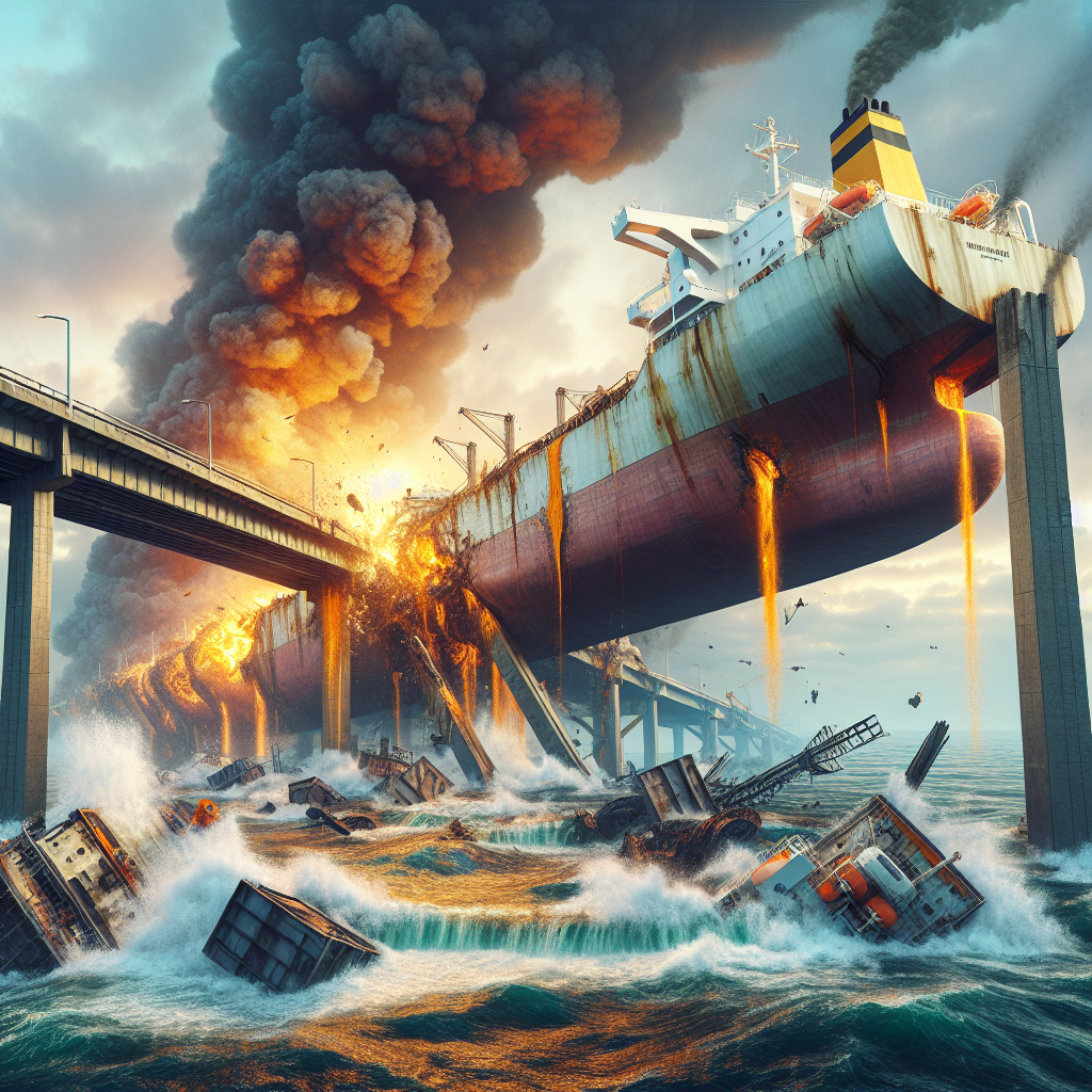 Kuģis ietriecas Teksasas tiltā, izraisot daļēju sabrukumu un naftas noplūdi